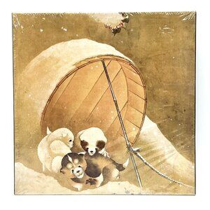 PUPPIES IN THE SNOW 551 Piece Puzzle By Katsushika Hokusai Smithsonian Freer Art